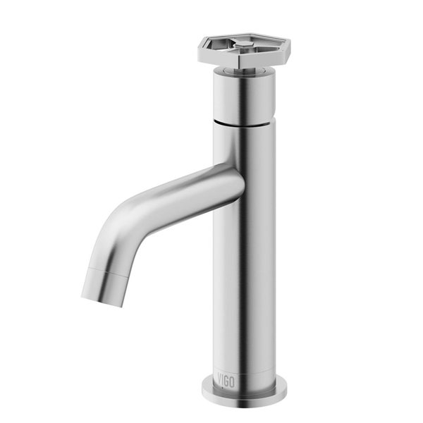 VIGO Ruxton 8-in Brushed Nickel Single Handle Single Hole Bathroom Faucet