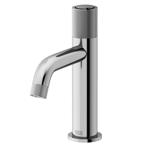 VIGO Apollo 8-in Chrome Button Operated Single Hole Bathroom Faucet