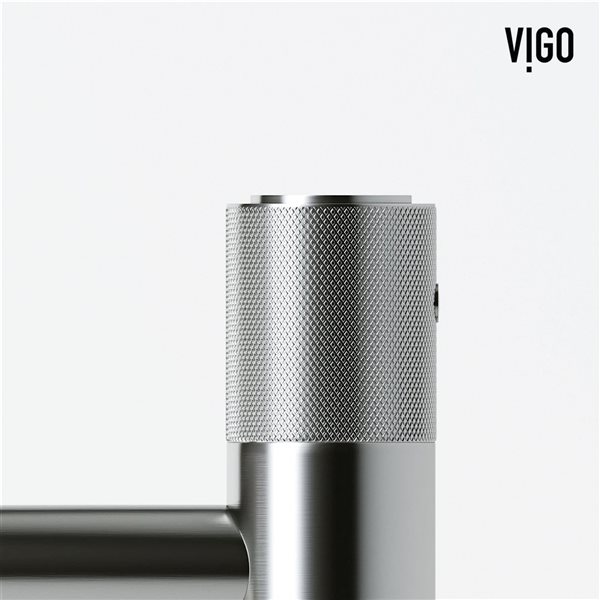 VIGO Apollo 8-in H Button Operated One-Hole Bathroom Faucet - Brushed Nickel