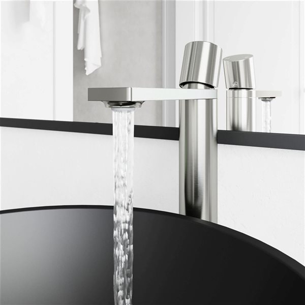 VIGO Gotham 12-in Brushed Nickel Single Handle Single Hole Bathroom Vessel Faucet