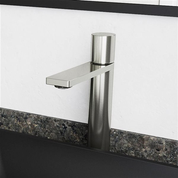 VIGO Gotham 12-in Brushed Nickel Single Handle Single Hole Bathroom Vessel Faucet