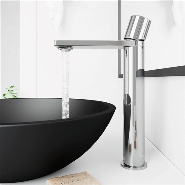 VIGO Gotham 12-in Chrome Single Handle Single Hole Bathroom Vessel Faucet