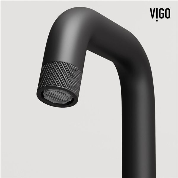 VIGO Cass 8-in Matte Black 2-Handle Bathroom Widespread Faucet