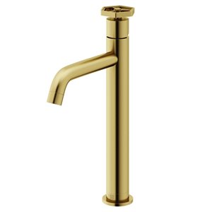 VIGO Ruxton 12-in Matte Brushed Gold Single Handle Single Hole Bathroom Vessel Faucet