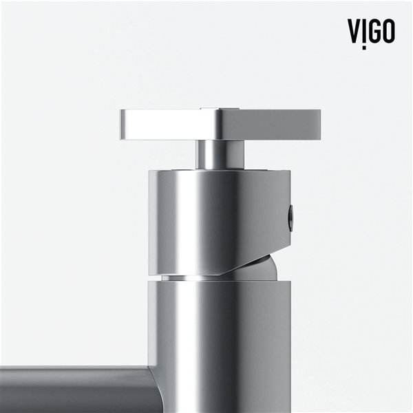 VIGO Ruxton 8-in H Single Handle One-Hole Bathroom Faucet - Chrome