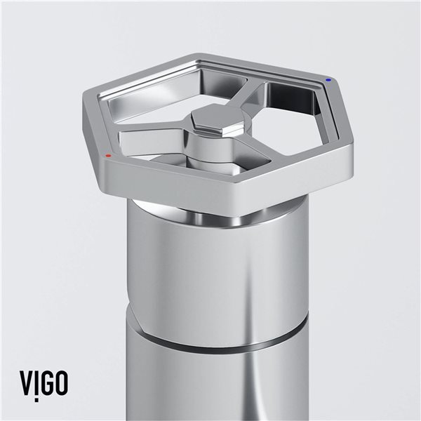 VIGO Ruxton 8-in H Single Handle One-Hole Bathroom Faucet - Chrome