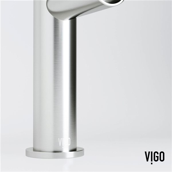 VIGO Ashford&nbsp;8-in H Single Handle One-Hole Bathroom Faucet - Brushed Nickel