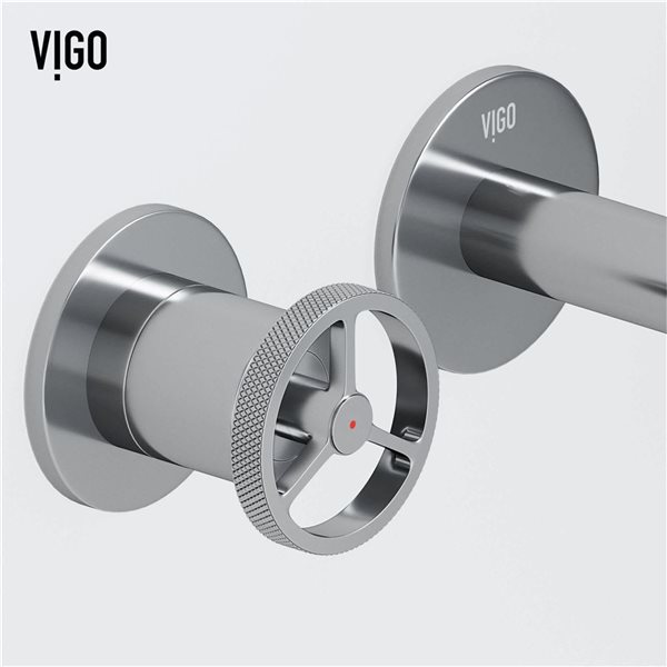 VIGO Cass 3-in Chrome 2-Handle Bathroom Wall Mount Faucet