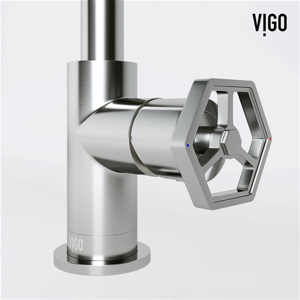 VIGO Ruxton 9-in Brushed Nickel Single Handle Single Hole Bathroom Faucet