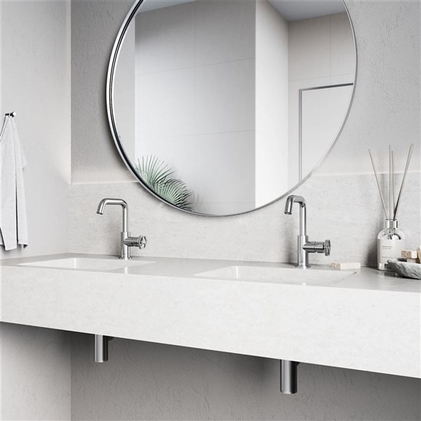 VIGO Ruxton 9-in Brushed Nickel Single Handle Single Hole Bathroom Faucet