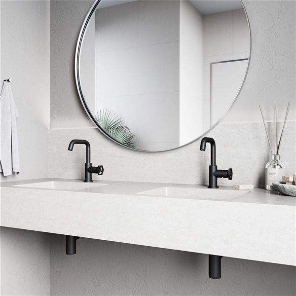 VIGO Ruxton 9-in Matte Black Single Handle Single Hole Bathroom Faucet