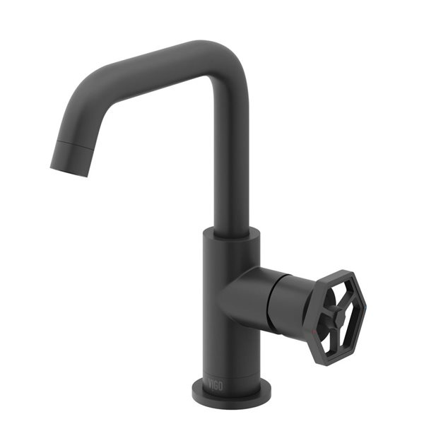 VIGO Ruxton 9-in Matte Black Single Handle Single Hole Bathroom Faucet