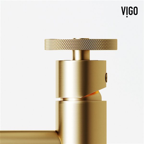 VIGO Cass 8-in Matte Brushed Gold Single Handle Single Hole Bathroom Faucet