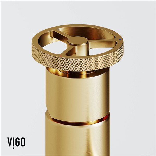 VIGO Cass 8-in Matte Brushed Gold Single Handle Single Hole Bathroom Faucet