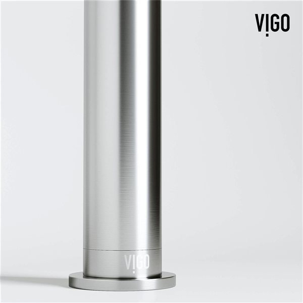 VIGO Cass 12-in Brushed Nickel Single Handle Single Hole Bathroom Vessel Faucet