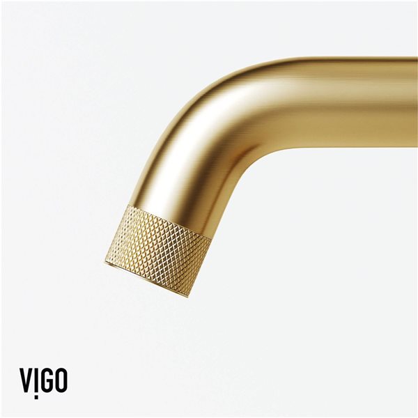 VIGO Ruxton 9-in Matte Brushed Gold Single Handle Single Hole Bathroom Faucet