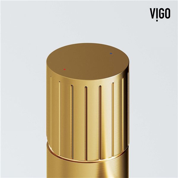 VIGO Ashford 11-in Matte Brushed Gold Single Handle Single Hole Bathroom Vessel Faucet