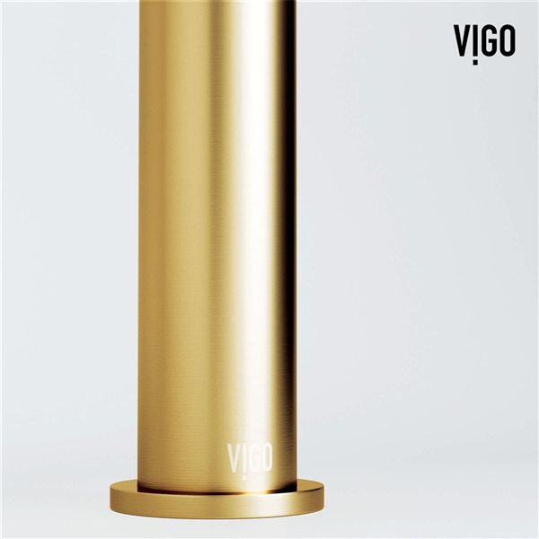 VIGO Ashford 11-in Matte Brushed Gold Single Handle Single Hole Bathroom Vessel Faucet