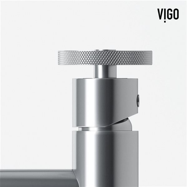 VIGO Cass 8-in Chrome Single Handle Single Hole Bathroom Faucet