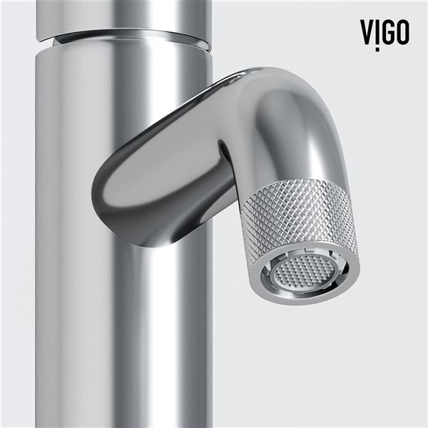 VIGO Cass 8-in Chrome Single Handle Single Hole Bathroom Faucet