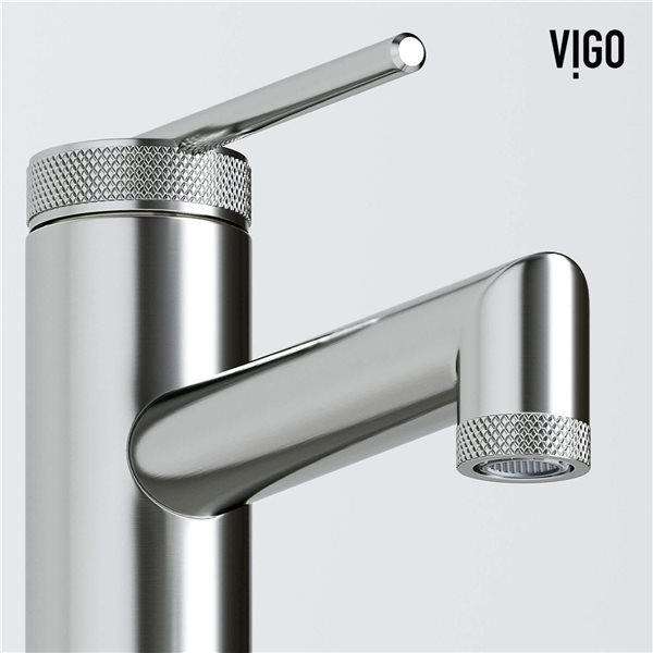 VIGO Sterling 7-in Brushed Nickel Single Handle Single Hole Bathroom Faucet