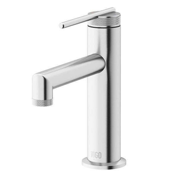 VIGO Sterling 7-in Brushed Nickel Single Handle Single Hole Bathroom Faucet