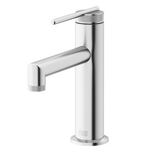 VIGO Sterling 7-in Brushed Nickel Single Handle Single Hole Bathroom Faucet