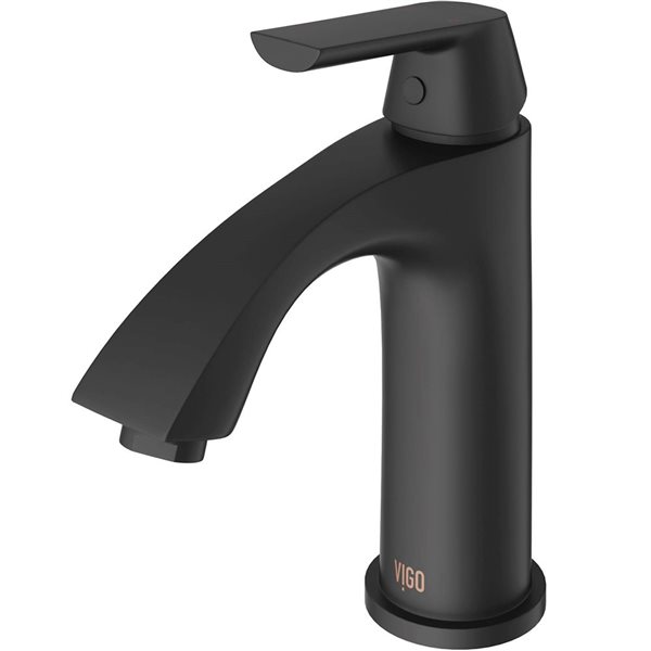 VIGO Penela 8-in Matte Black Single Handle Single Hole Bathroom Faucet