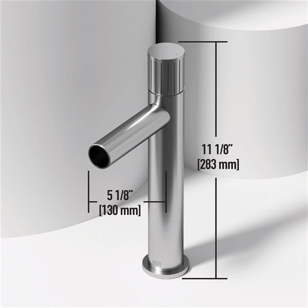 VIGO Ashford 11-in Brushed Nickel Single Handle Single Hole Bathroom Vessel Faucet