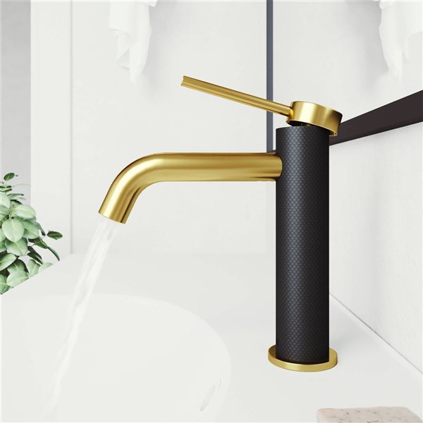 VIGO Madison 8-in Matte Brushed Gold Single Handle Single Hole Bathroom Faucet