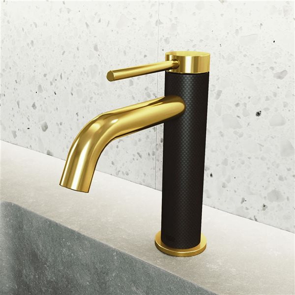 VIGO Madison 8-in Matte Brushed Gold Single Handle Single Hole Bathroom Faucet