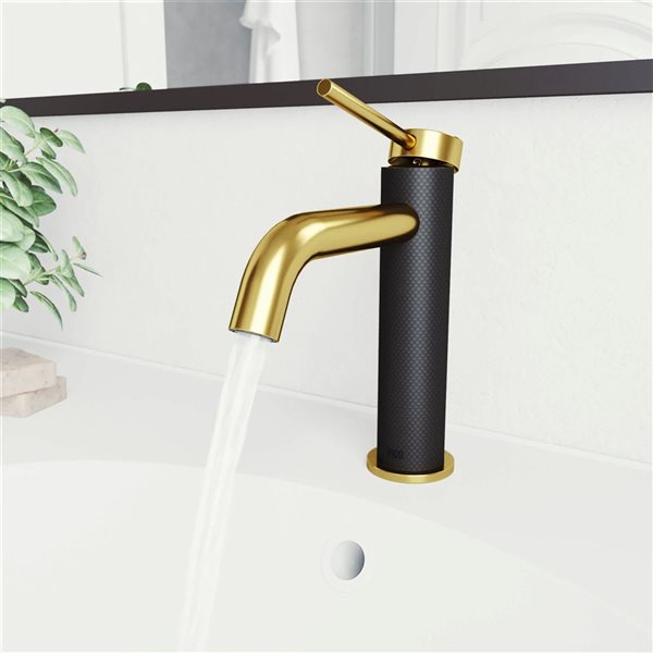 VIGO Madison 8-in Matte Brushed Gold Single Handle Single Hole Bathroom Faucet