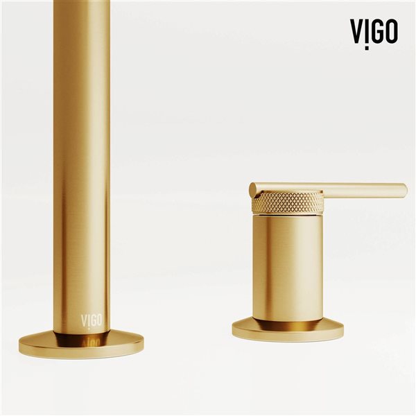 VIGO Sterling 7-in Matte Brushed Gold 2-Handle Bathroom Widespread Faucet