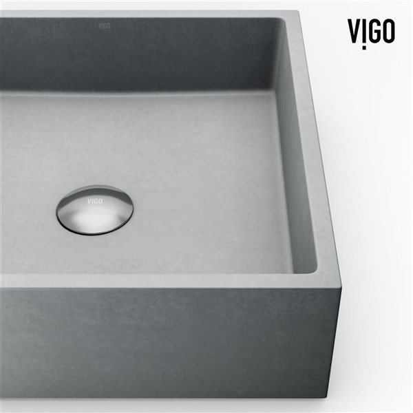 Lavabo vasque carré Alhambra VIGO 15 po l. en béton gris