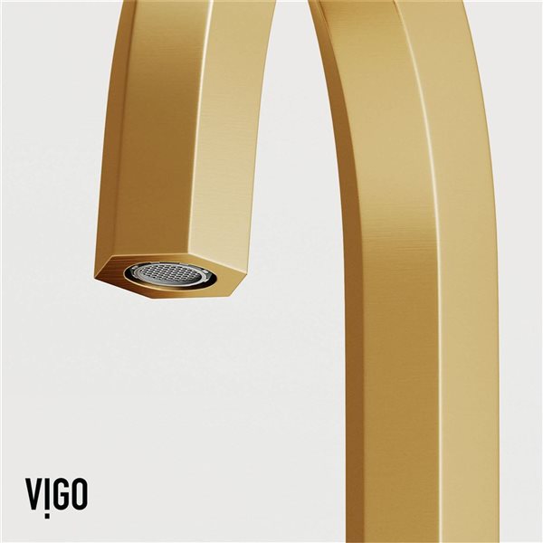 VIGO Hart 9-in Matte Brushed Gold 2-Handle Bathroom Widespread Faucet