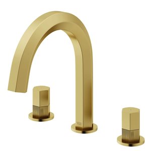 VIGO Hart 9-in Matte Brushed Gold 2-Handle Bathroom Widespread Faucet