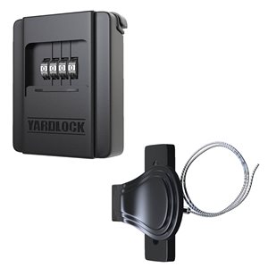 YARDLOCK Black Keyless Secure 4-Digit Shed Lock and Latch
