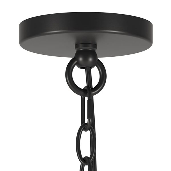 Hailey Home Verona 11-in W Black Pendant Ceiling Light w/ Bubble Glass Shade