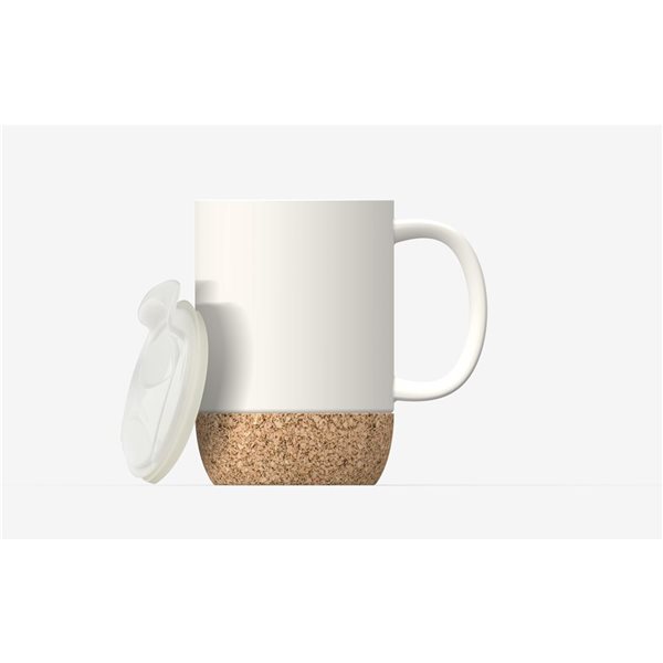 Asobu Cork 12-fl oz White Insulated Stainless Steel Cup w/ Built-In Cork Coaster