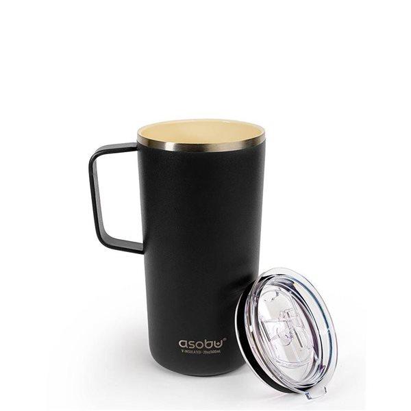 Asobu Tower 20-fl oz Black Travel Mug w/ Ceramic Coating