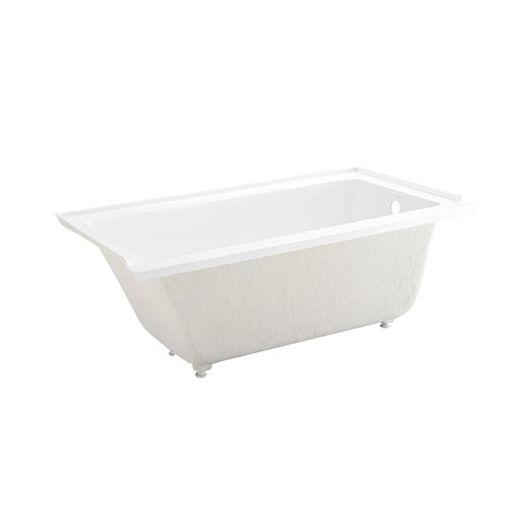 Swiss Madison Lausanne 66 W x 32-in L Glossy White Acrylic Alcove Right Drain Bathtub