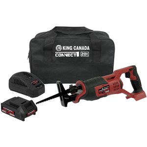 King Canada Connect 1 20 V Max Li-ion Cordless Variable Speed Reciprocating Saw Kit