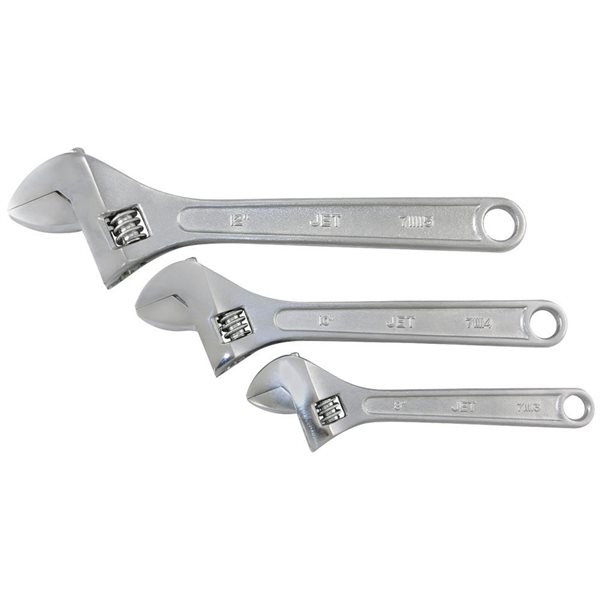 JET Equipment & Tools 3-Piece Adjustable Wrench Set