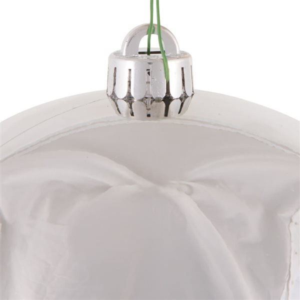 Vickerman 8-in Silver Shiny Ball Ornament