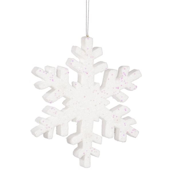 Vickerman 24-in White Glitter Snowflake Ornament