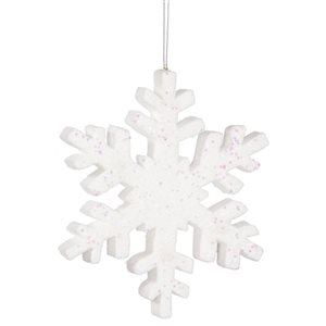 Vickerman 24-in White Glitter Snowflake Ornament