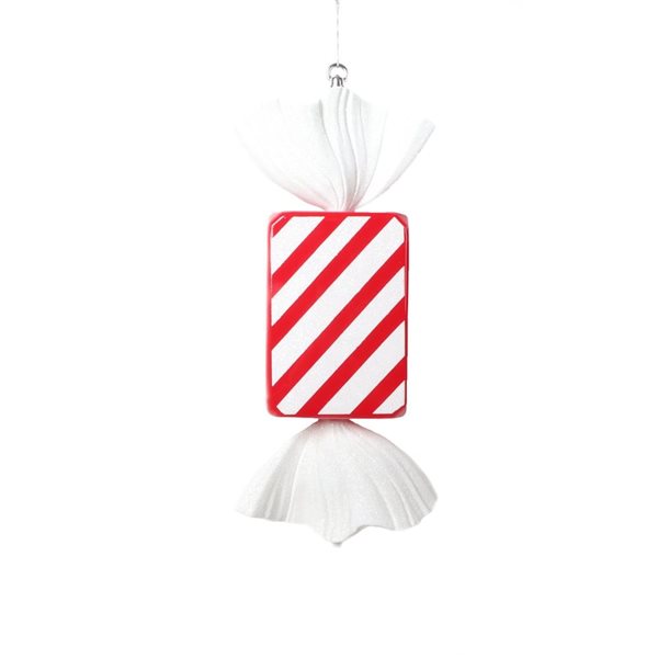 Vickerman 18.5-in Red Rectangle Striped Candy Ornament MT228103 | RONA