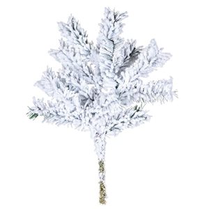 Vickerman 18-in H Flocked Alaskan Pine Artificial Christmas Spray with 9 PVC Tips - 4/Pk