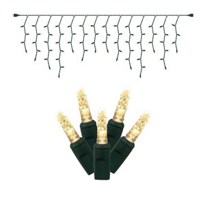 Vickerman 9-ft 70 Warm White Icicle LED Christmas Light Set