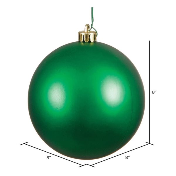 Vickerman 8-in Green Matte Ball Ornament